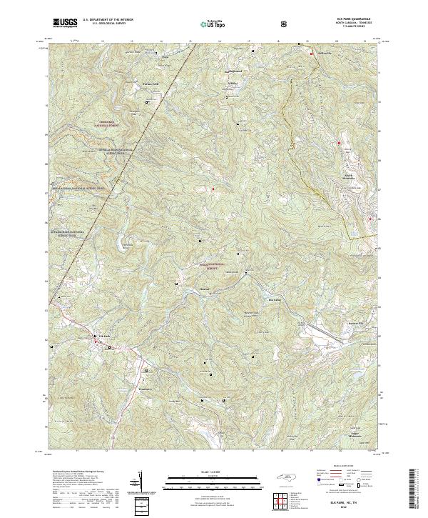Elk Park, NC-TN — USGS 7.5-minute topo (2022)