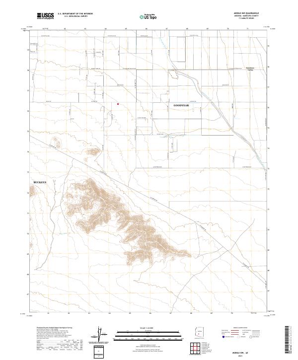 Mobile NW, AZ — USGS 7.5-minute topo (2021)