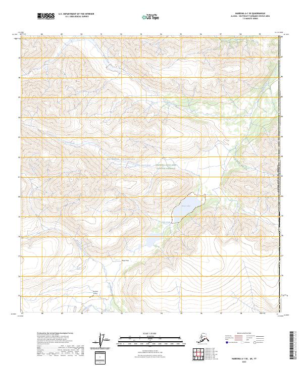 Nabesna A-1 SE, AK-YT — USGS 7.5-minute topo (2023)