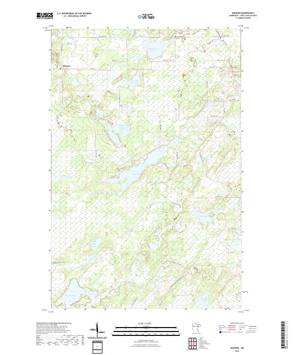 Makinen, MN — USGS 7.5-minute topo (2022)