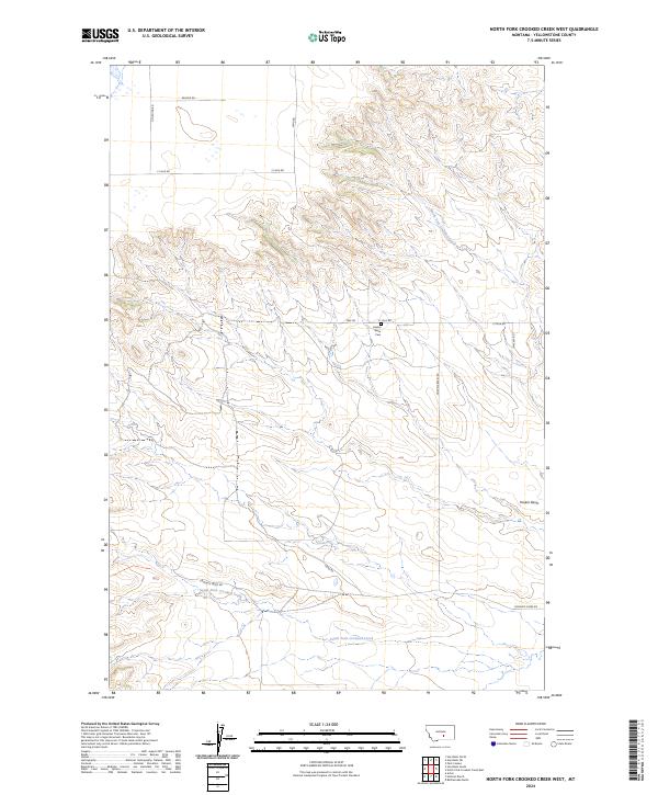 North Fork Crooked Creek West, MT — USGS 7.5-minute topo (2024)