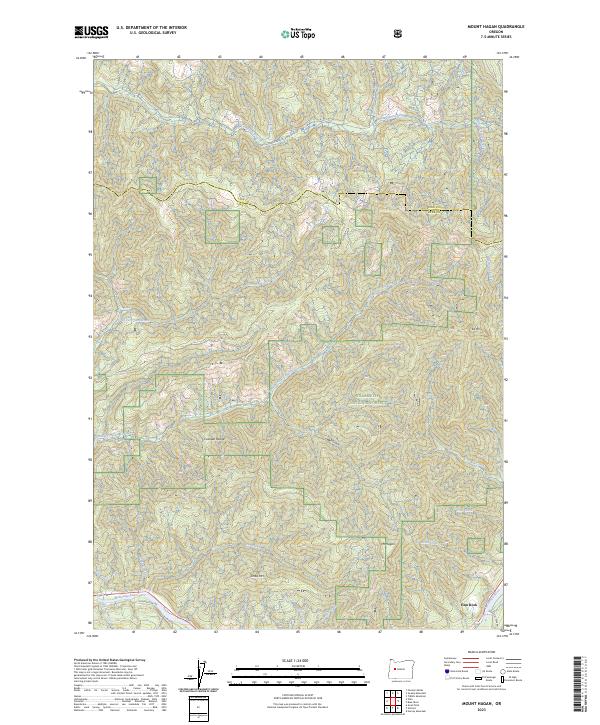 Mount Hagan, OR — USGS 7.5-minute topo (2023)