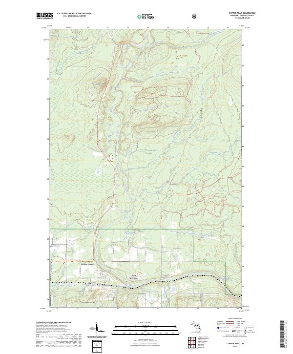 Copper Peak, MI — USGS 7.5-minute topo (2023)