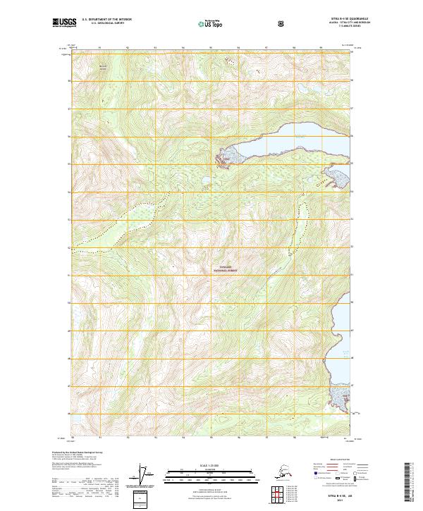 Sitka B-4 SE, AK — USGS 7.5-minute topo (2021)