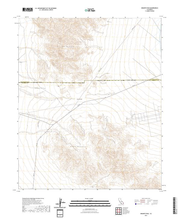 Granite Pass, CA — USGS 7.5-minute topo (2021)