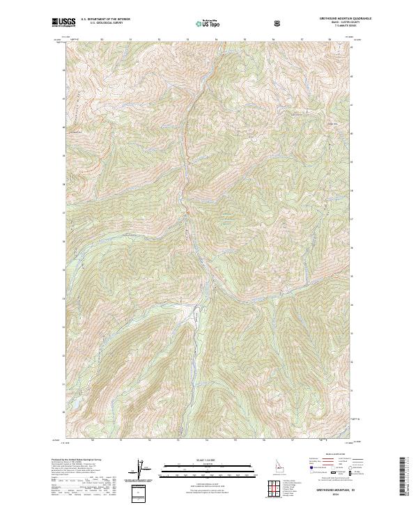 Greyhound Mountain, ID — USGS 7.5-minute topo (2024)