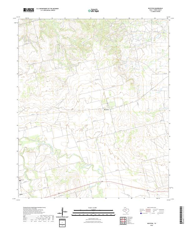 Royston, TX — USGS 7.5-minute topo (2022)