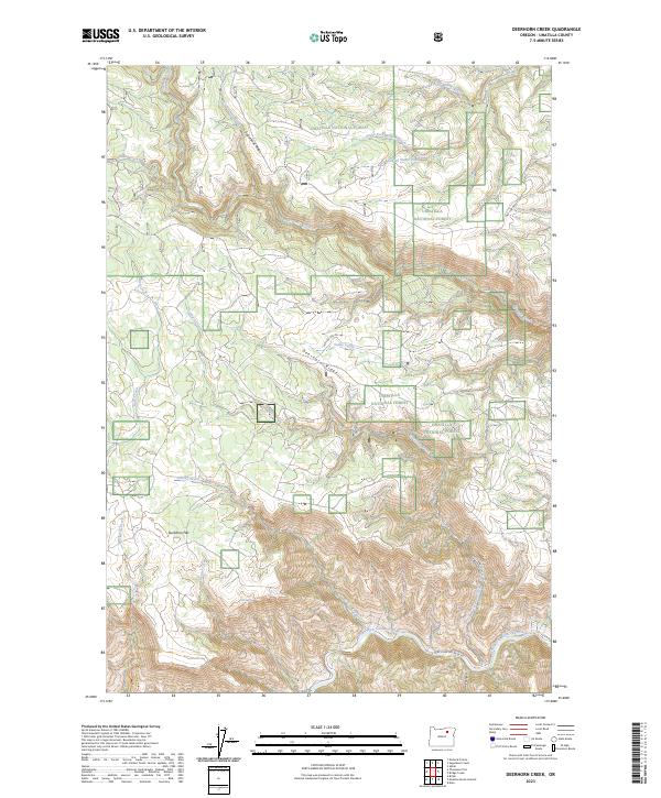 Deerhorn Creek, OR — USGS 7.5-minute topo (2023)