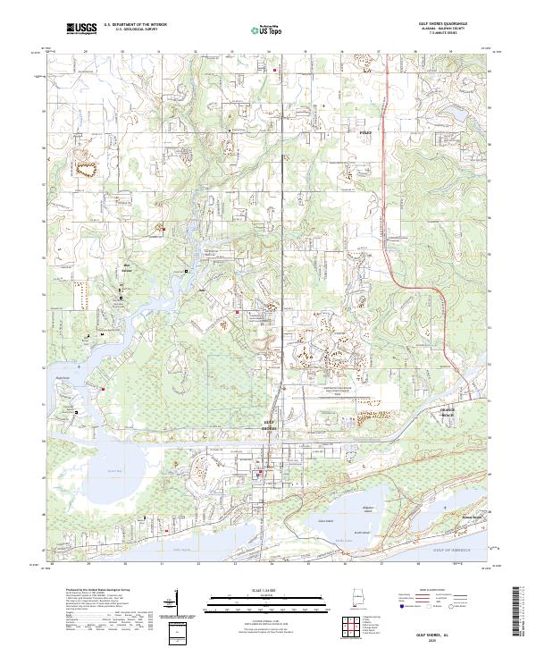 Gulf Shores, AL — USGS 7.5-minute topo (2025)
