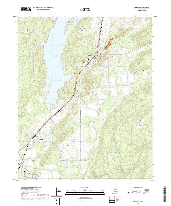 Stringtown, OK — USGS 7.5-minute topo (2022)