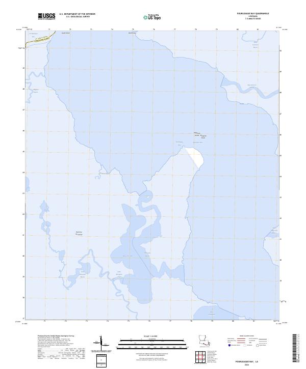Fourleague Bay, LA — USGS 7.5-minute topo (2024)