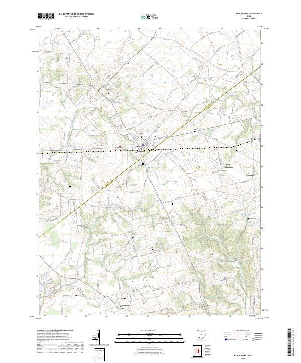 New Vienna, OH — USGS 7.5-minute topo (2023)