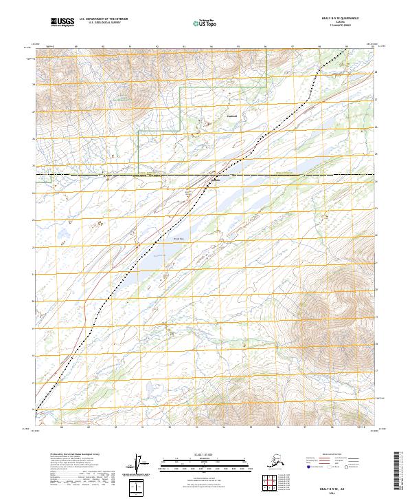 Healy B-5 SE, AK — USGS 7.5-minute topo (2024)