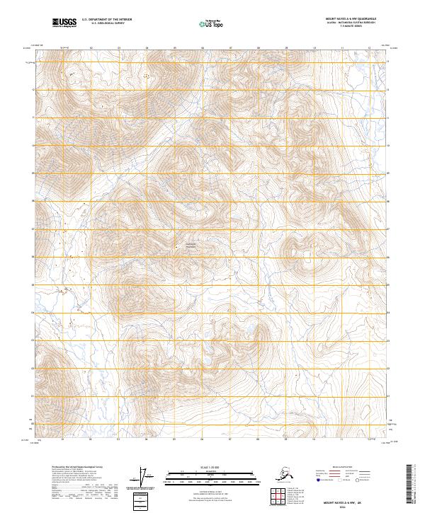 Mount Hayes A-6 NW, AK — USGS 7.5-minute topo (2024)