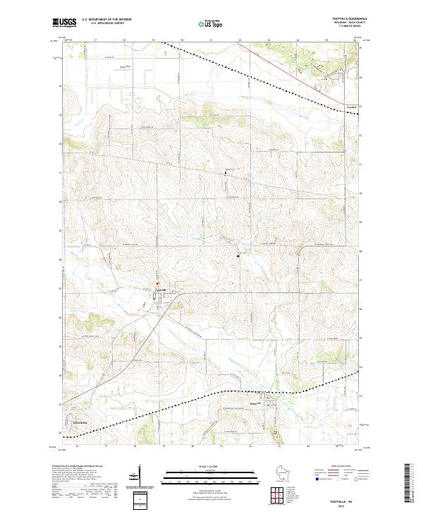 Footville, WI — USGS 7.5-minute topo (2022)
