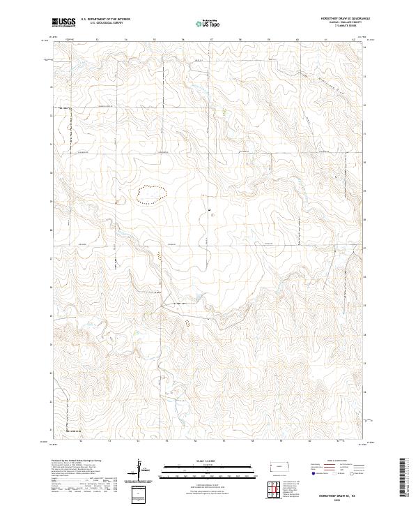 Horsethief Draw SE, KS — USGS 7.5-minute topo (2022)