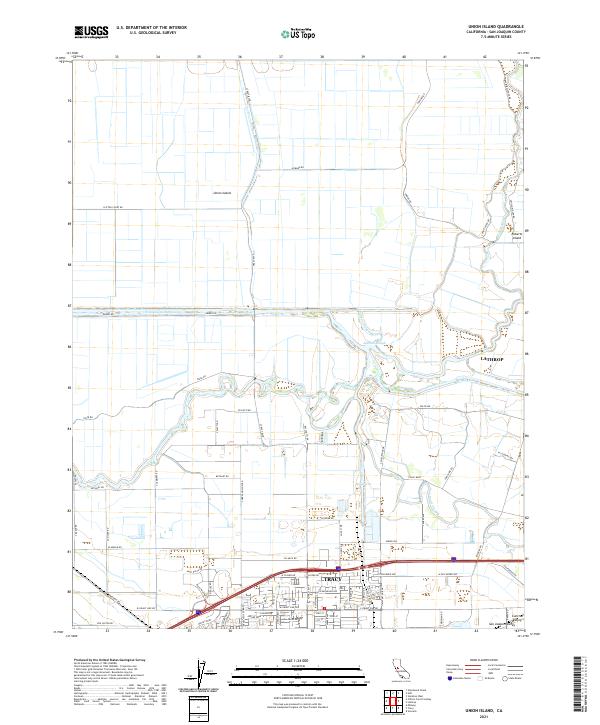 Union Island, CA — USGS 7.5-minute topo (2021)