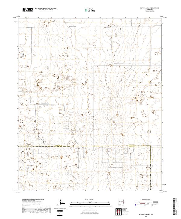 Button Mesa NE, NM — USGS 7.5-minute topo (2023)