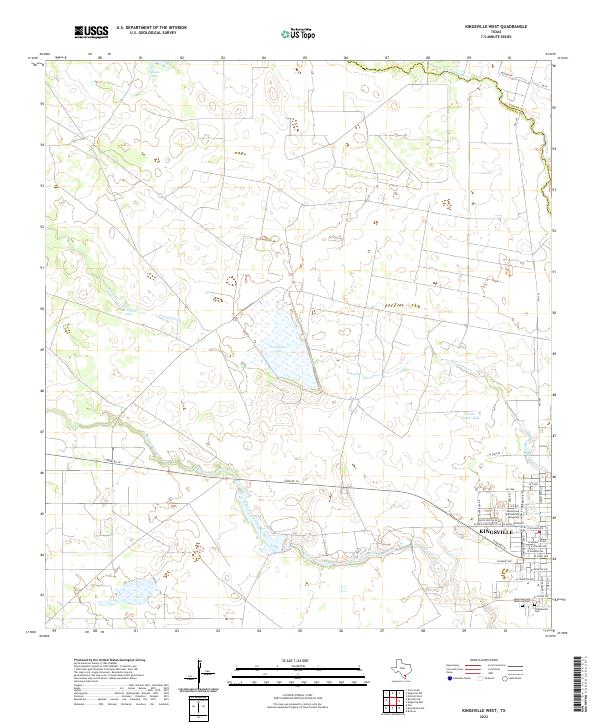 Kingsville West, TX — USGS 7.5-minute topo (2022)