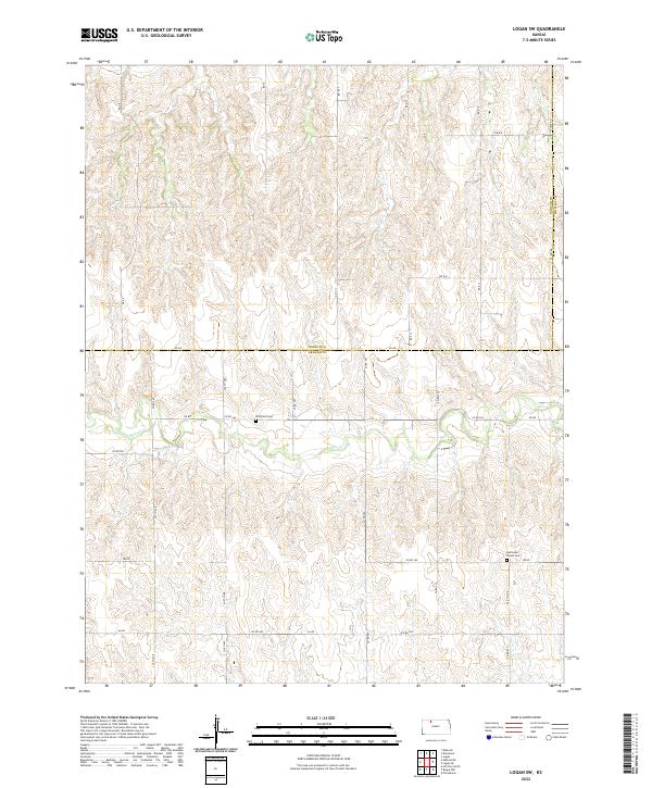 Logan SW, KS — USGS 7.5-minute topo (2022)