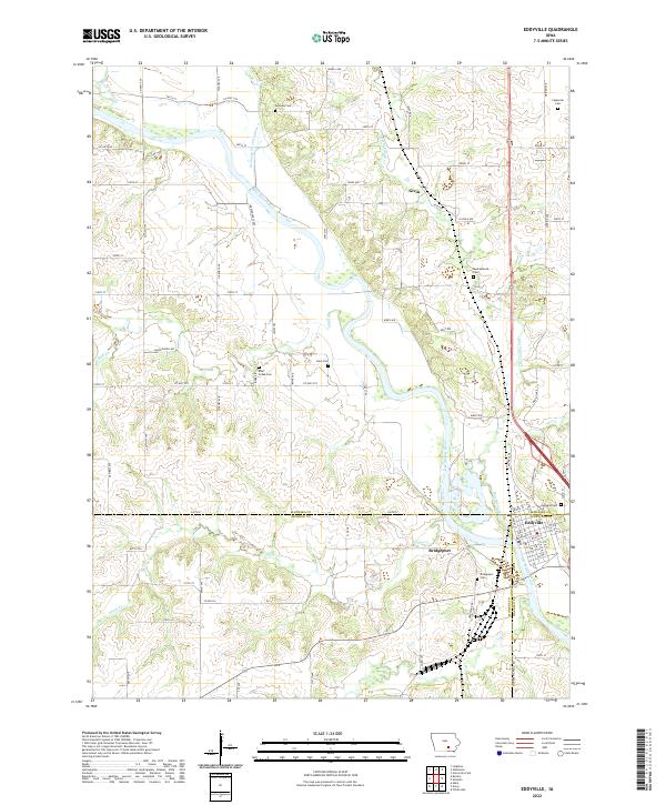 Eddyville, IA — USGS 7.5-minute topo (2022)