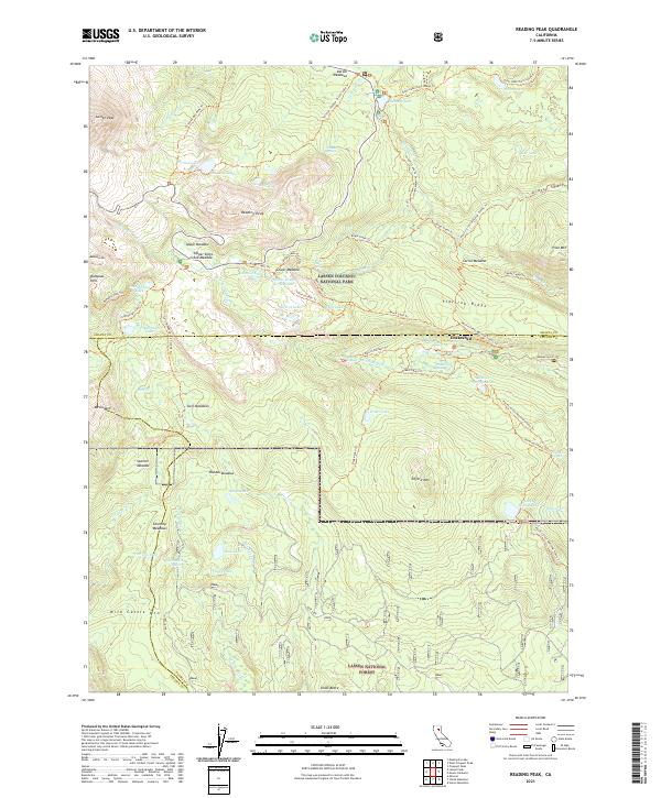 Reading Peak, CA — USGS 7.5-minute topo (2021)