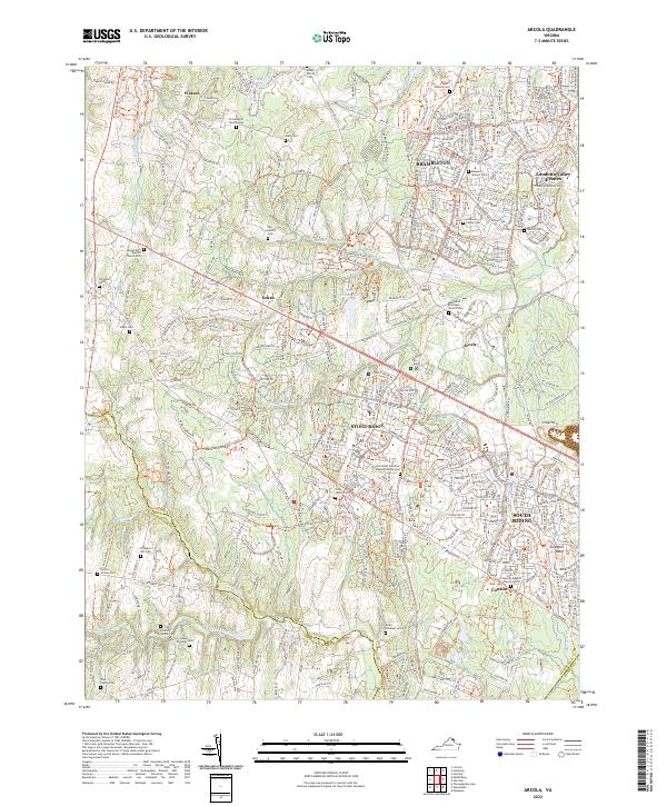 Arcola, VA — USGS 7.5-minute topo (2022)