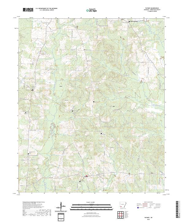 Patmos, AR — USGS 7.5-minute topo (2024)