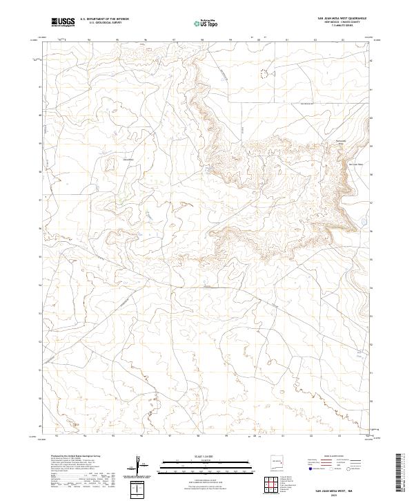 San Juan Mesa West, NM — USGS 7.5-minute topo (2023)