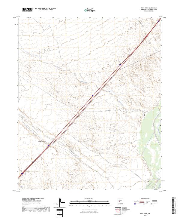 Fort Craig, NM — USGS 7.5-minute topo (2023)