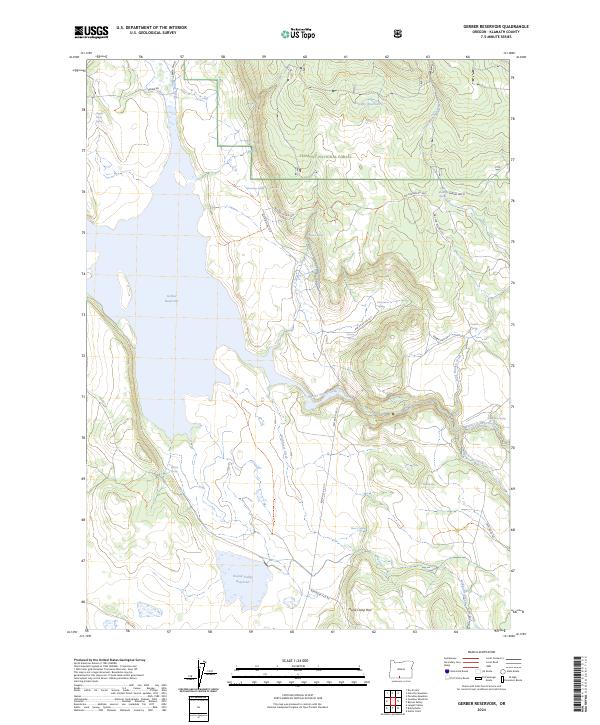 Gerber Reservoir, OR — USGS 7.5-minute topo (2024)