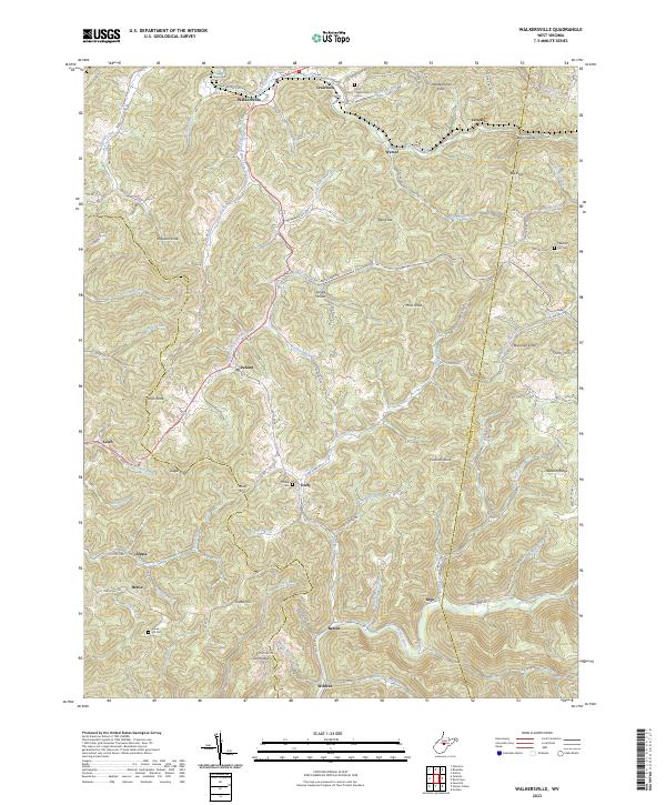 Walkersville, WV — USGS 7.5-minute topo (2023)