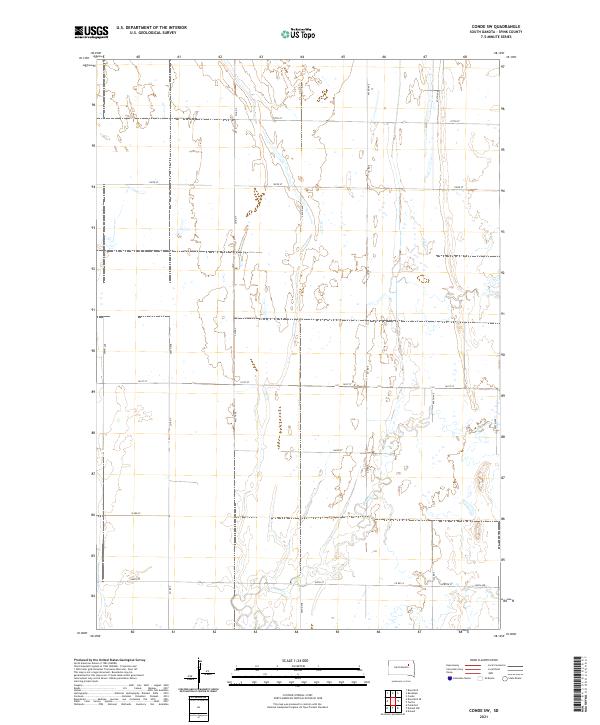 Conde SW, SD — USGS 7.5-minute topo (2021)