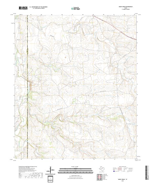 Smoky Draw, TX — USGS 7.5-minute topo (2022)