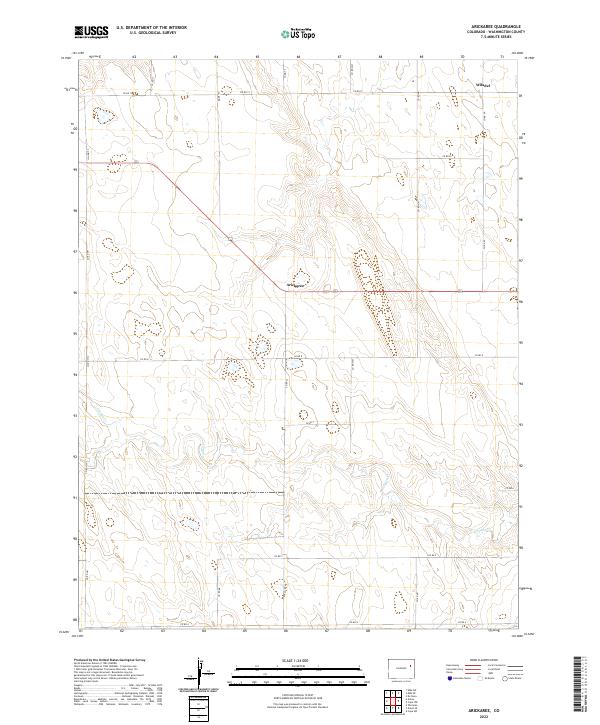 Arickaree, CO — USGS 7.5-minute topo (2022)