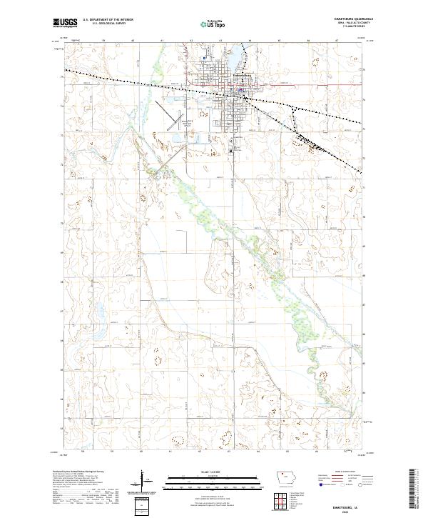 Emmetsburg, IA — USGS 7.5-minute topo (2022)
