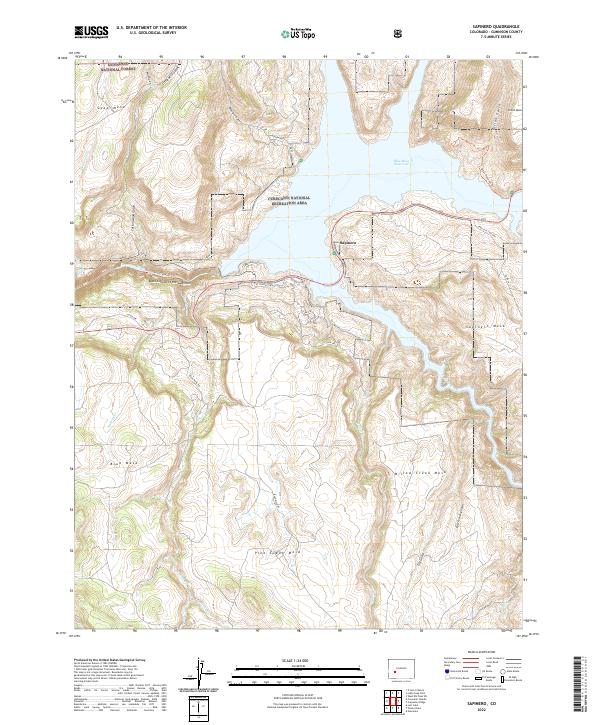 Sapinero, CO — USGS 7.5-minute topo (2022)