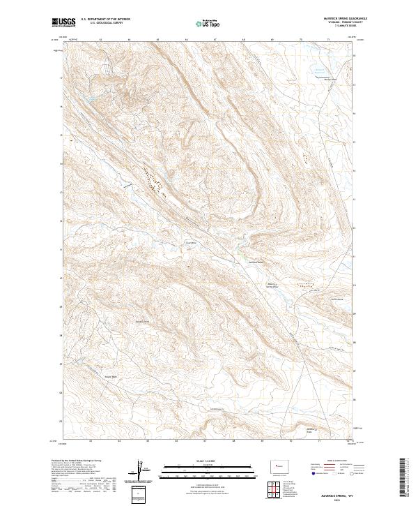 Maverick Spring, WY — USGS 7.5-minute topo (2021)