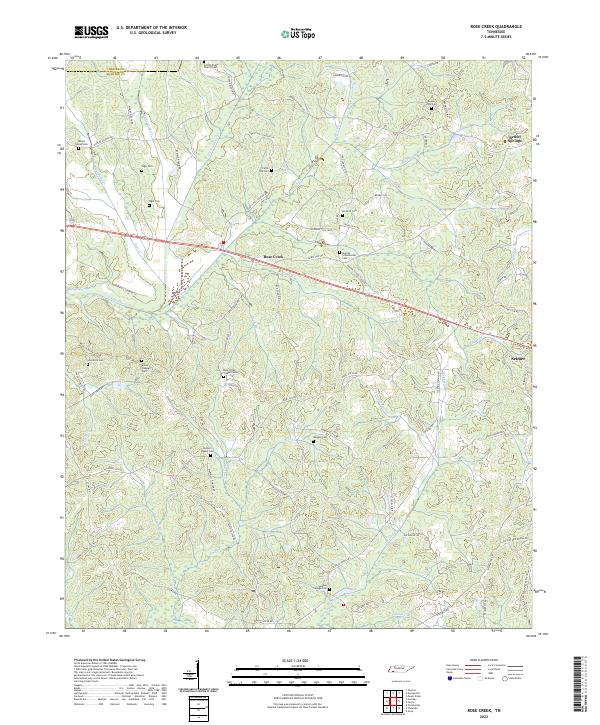 Rose Creek, TN — USGS 7.5-minute topo (2022)