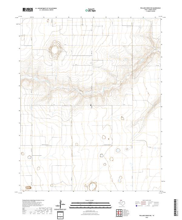 Pollard Creek NW, TX — USGS 7.5-minute topo (2022)