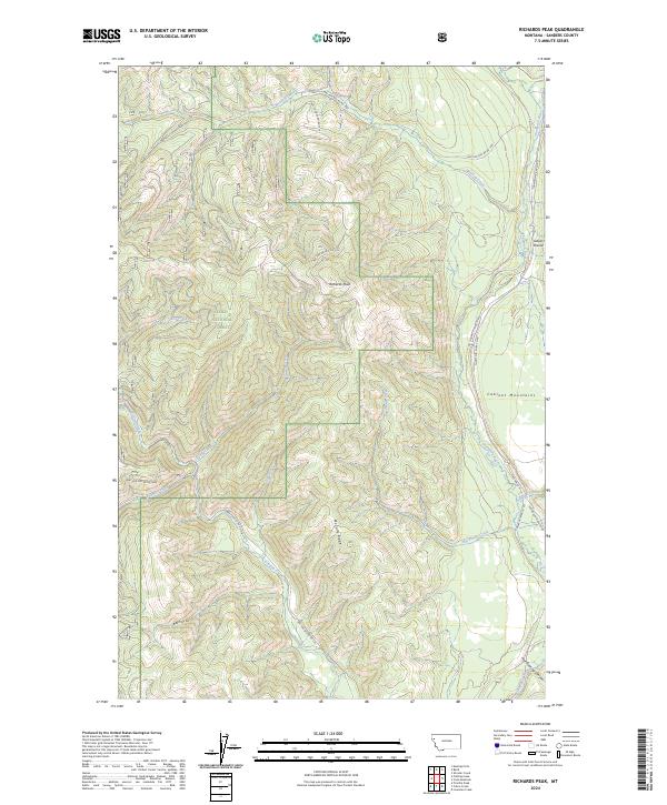 Richards Peak, MT — USGS 7.5-minute topo (2024)