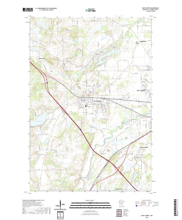 Saint Joseph, MN — USGS 7.5-minute topo (2022)