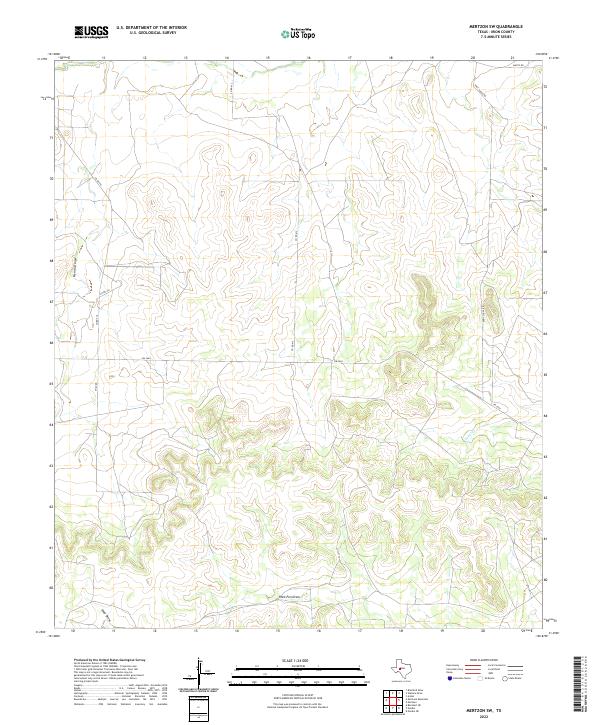 Mertzon SW, TX — USGS 7.5-minute topo (2022)