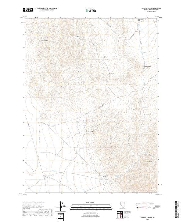 Panther Canyon, NV — USGS 7.5-minute topo (2021)