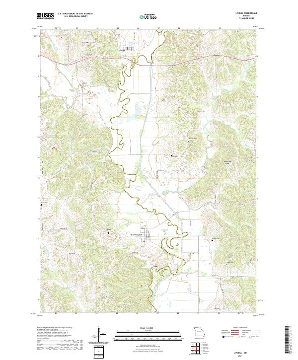 Livonia, MO — USGS 7.5-minute topo (2021)