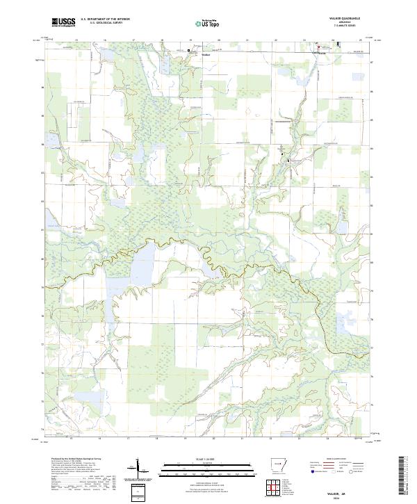 Walker, AR — USGS 7.5-minute topo (2024)