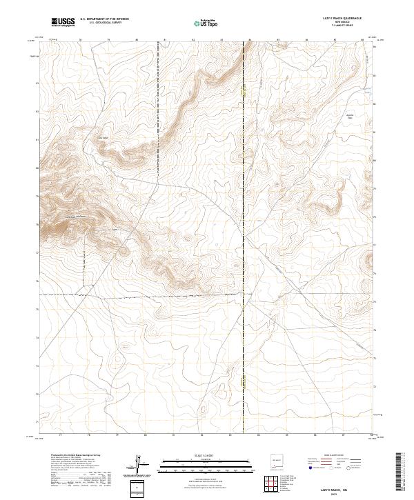 Lazy E Ranch, NM — USGS 7.5-minute topo (2023)