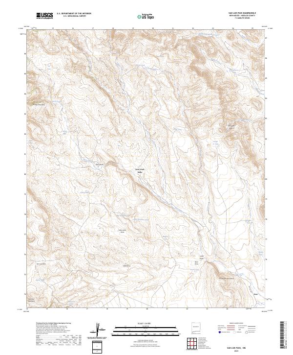 San Luis Pass, NM — USGS 7.5-minute topo (2023)