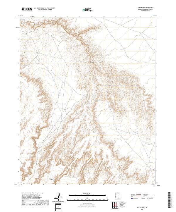 Bat Canyon, AZ — USGS 7.5-minute topo (2021)