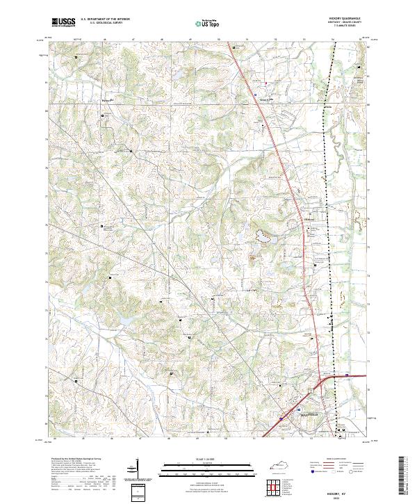 Hickory, KY — USGS 7.5-minute topo (2022)